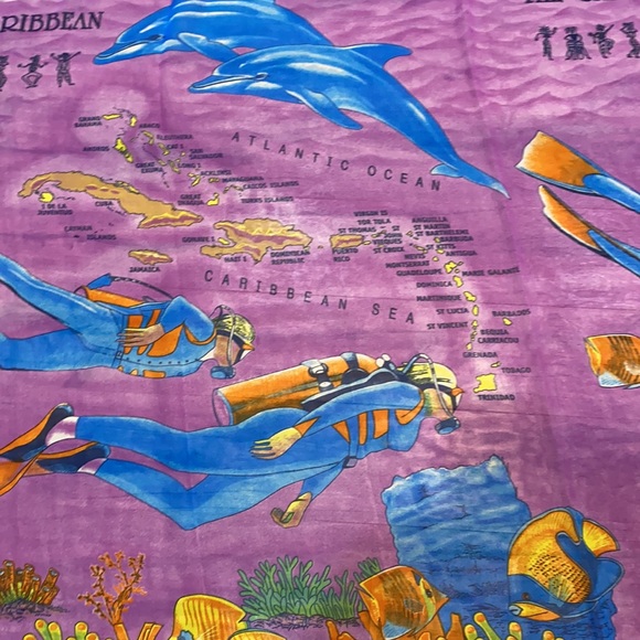 The Caribbean  large Scarf” swim “ - Picture 5 of 10